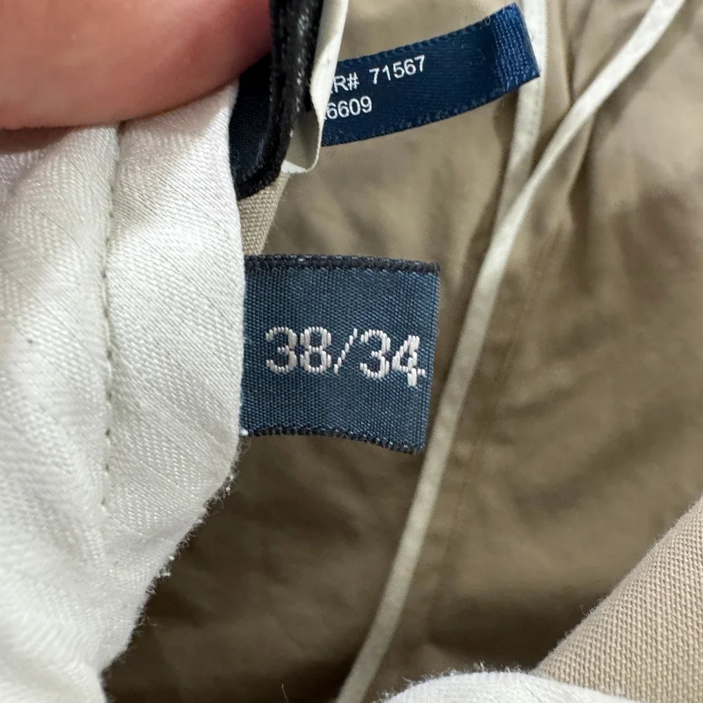 Polo Ralph Lauren Preston Pant Men 38x32 Khaki Tan Cotton Chino Trousers Classic